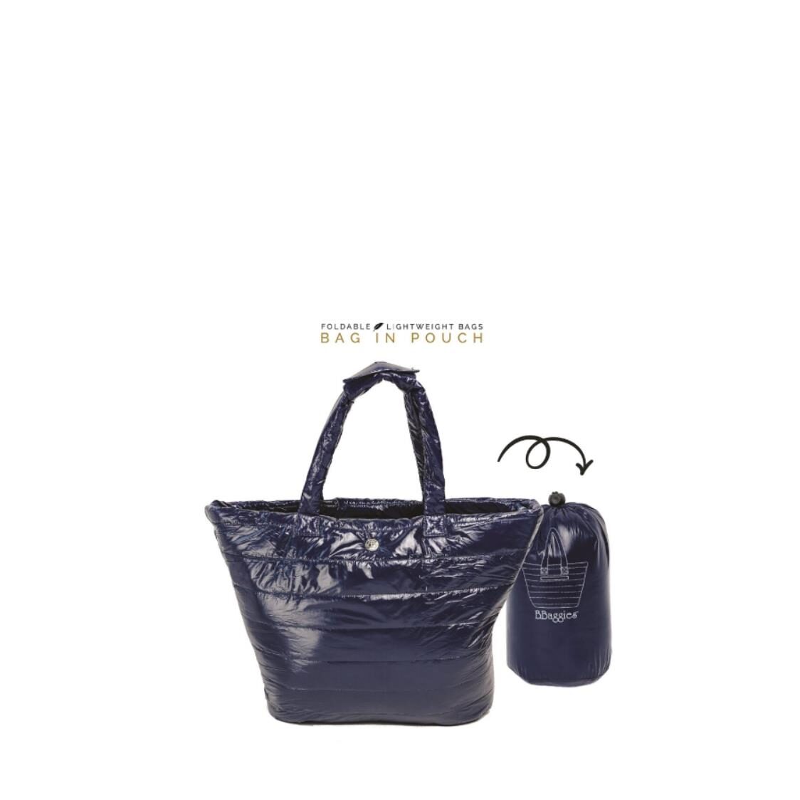 BBaggies Quilted Nylon Shine Tote