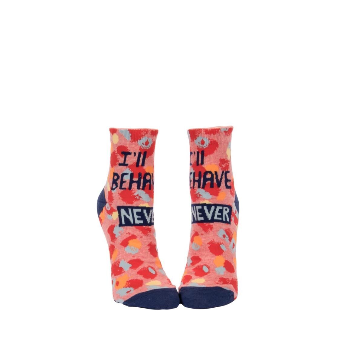 Blue Q Womens Ankle Socks - Ill Behave Never