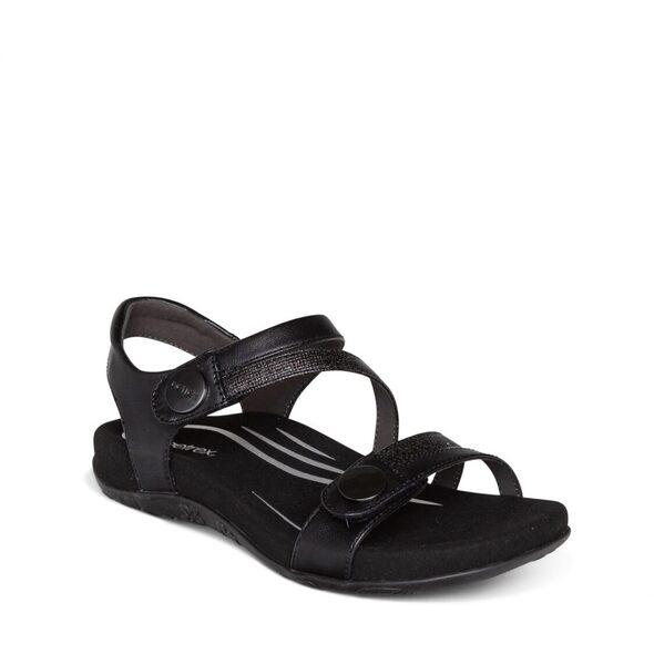 Aetrex 2025 black sandals