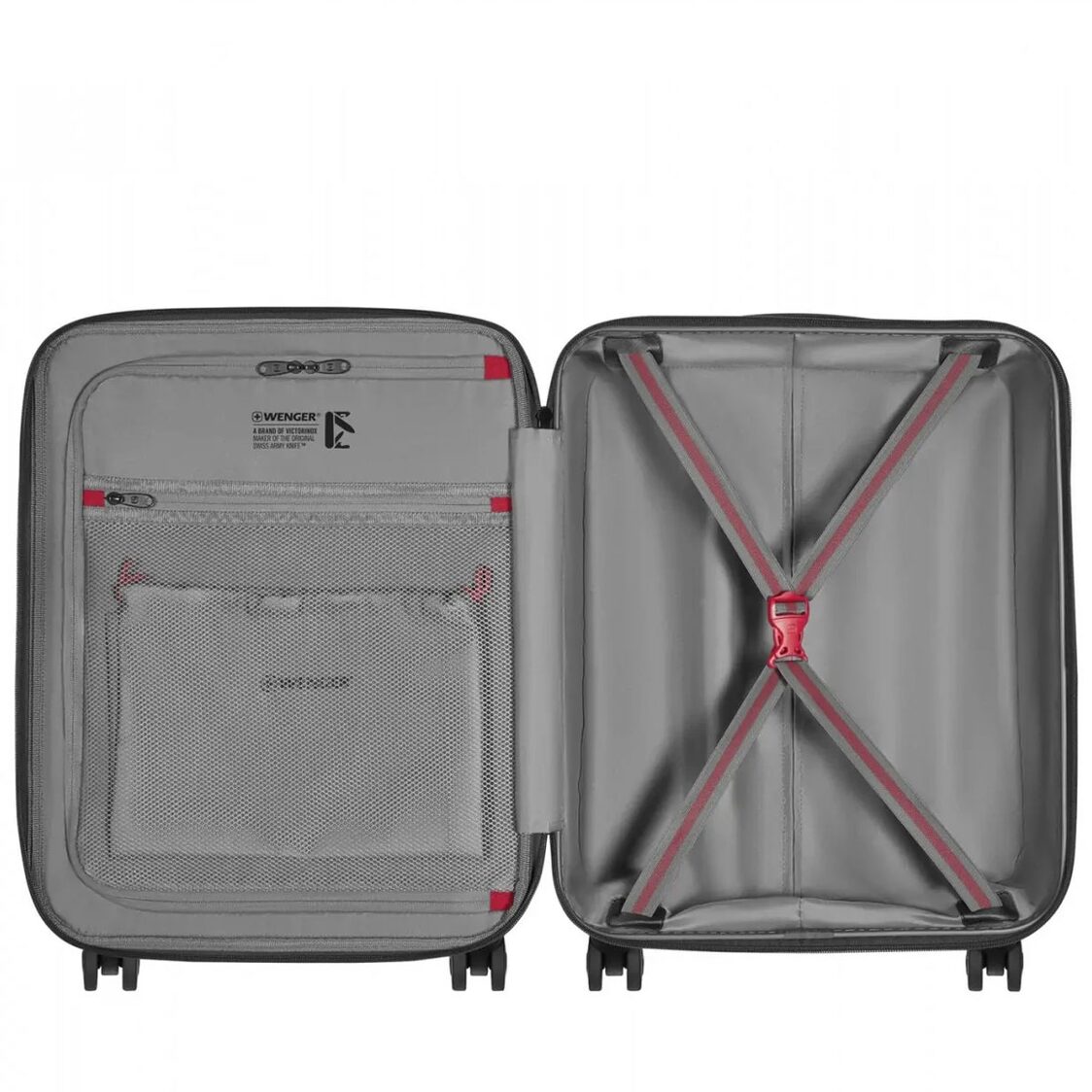 Shop Metro Lunar New Wenger Motion 4 Double Wheels Expandable Trolley Luggage Case TSA Lock Anti Theft Zipper Grey Metro Departmental Store