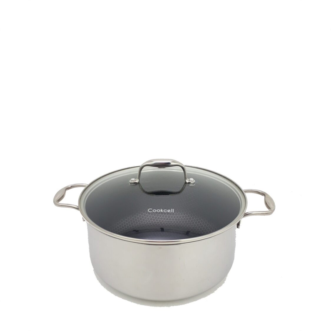 Cookcell Blackcube 28cm Stock Pot with Glass Lid