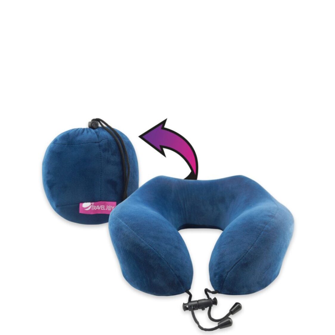12.12 SALE STARTS NOW Travel Joy Rollable Travel Pillow Navy Metro Departmental Store