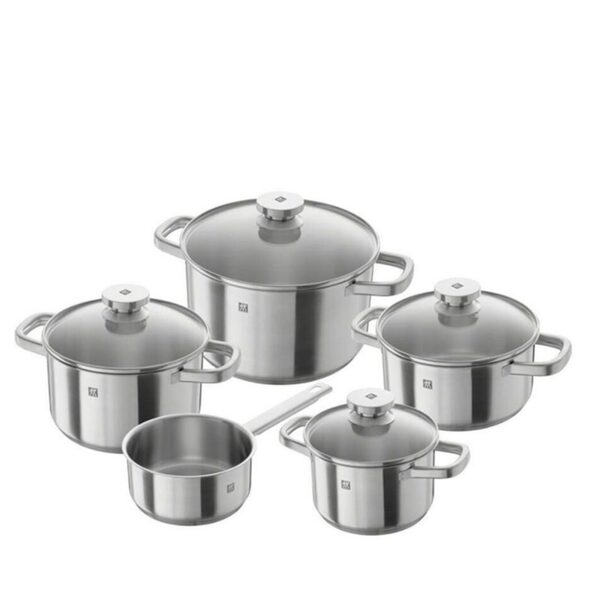 ZWILLING Essence Cookware Set, 5-Piece, Silver