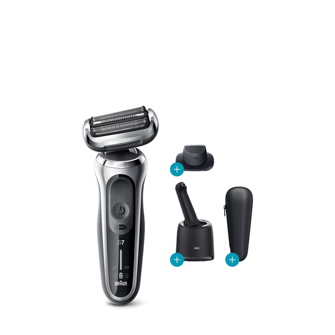 BRAUN Series 7 70 S7200cc Mens Electric Foil Shaver with Clean Charge Station