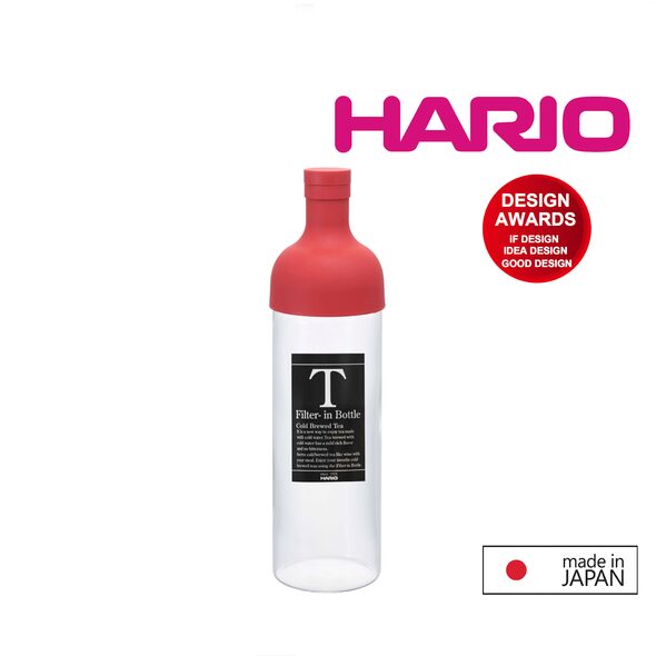 Hario Cold Brew Tea Filter in Bottle (750ml Red) – maeda-en