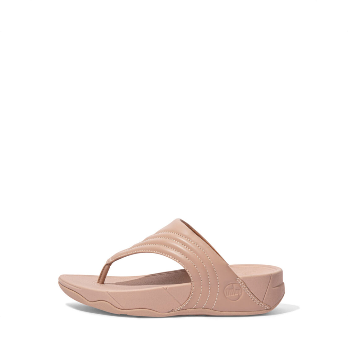 Fitflop Walkstar Leather Toe-Post Sandals Beige Dx5-137