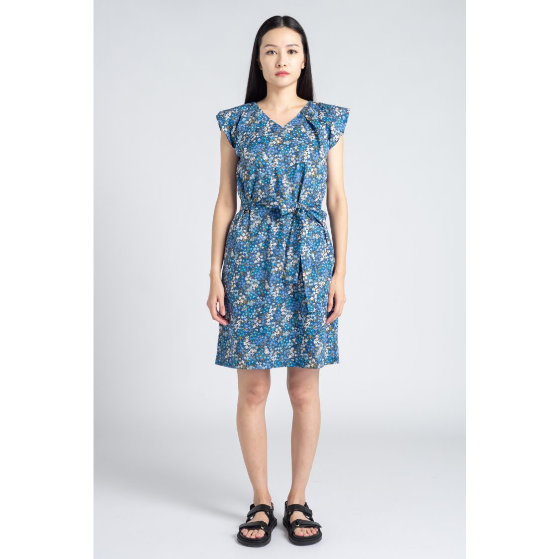 Kurt Woods Made With Liberty Fabric Sleeveless Dress Sea Blossom
