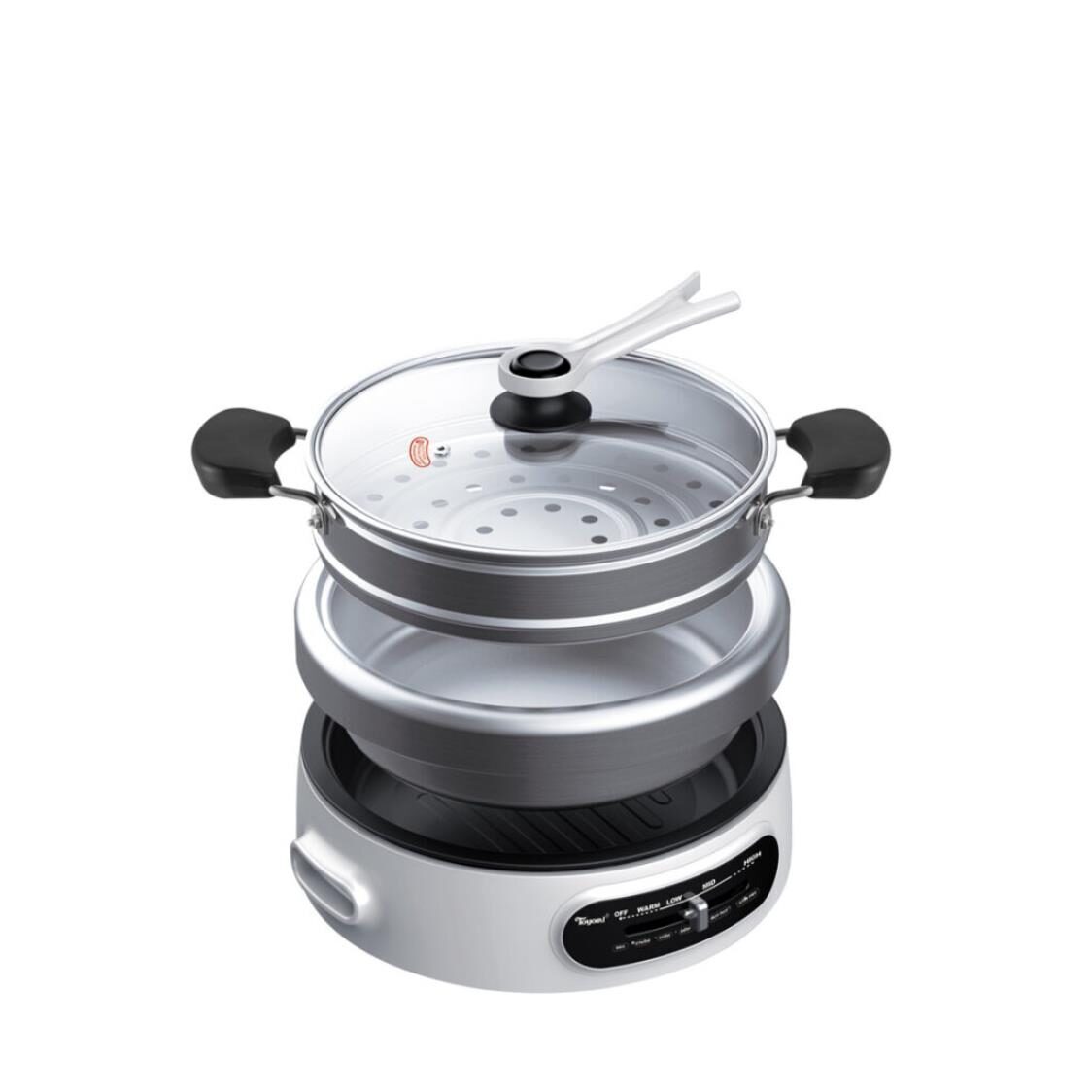 Post-CNY Sale | Toyomi Stainless Steel Multi-Function Cooker With Grill Pan  4.5L MC6969SS | Metro Departmental Store