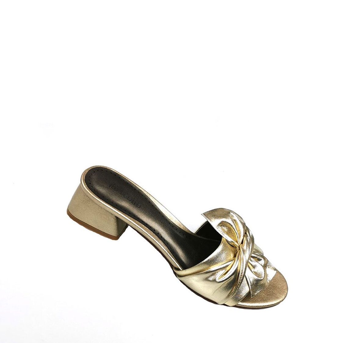 Itti & Otto Block Heel Sandals 30-7200 Gold Metro Department Store