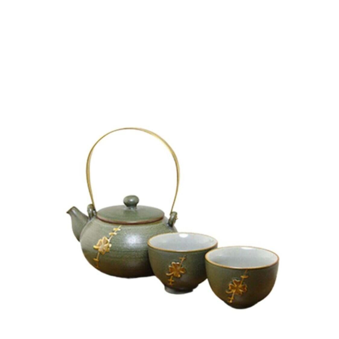 Xuan Culture  Lifestyle Travel Tea Set with Wooden Box - Dark Green