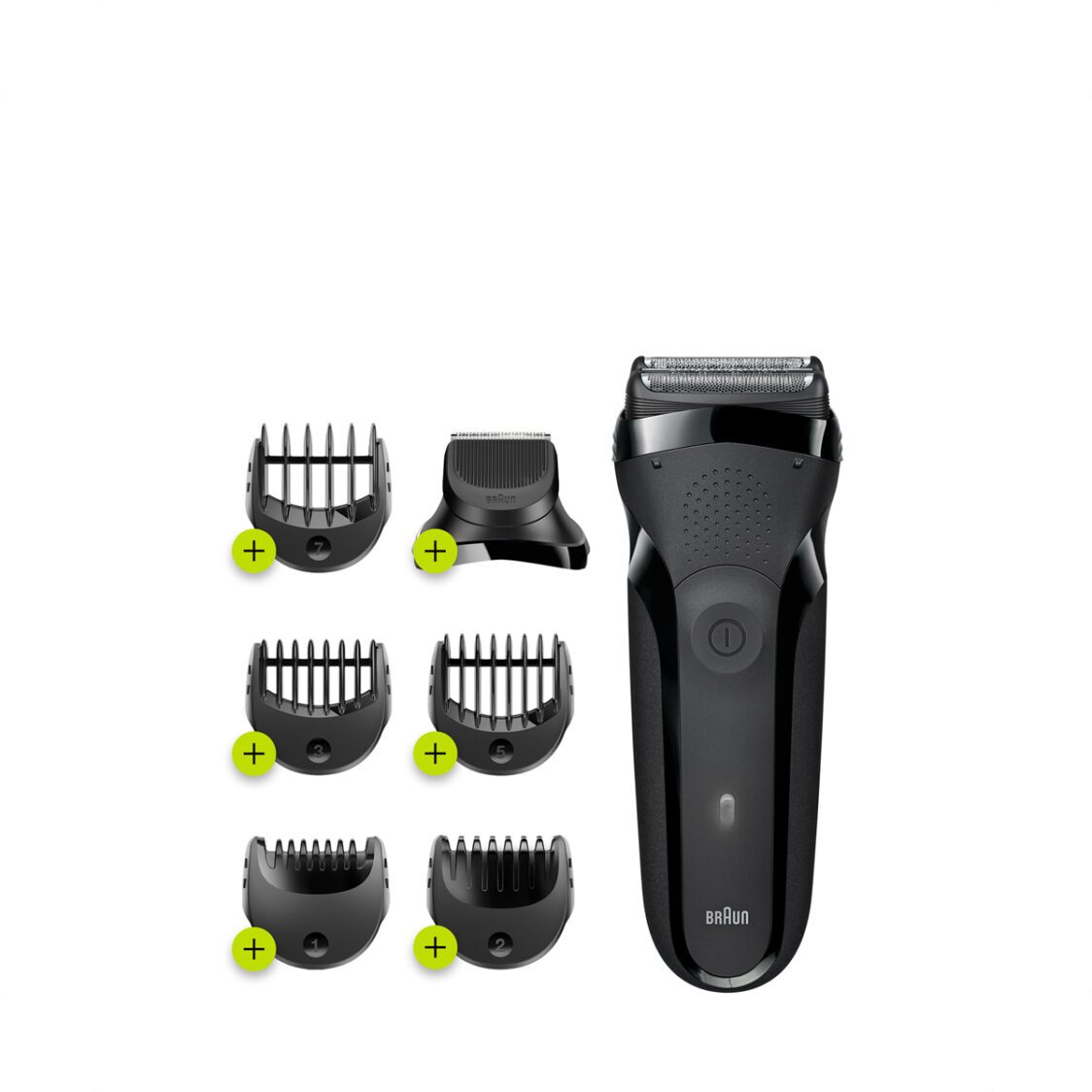 BRAUN Series 3 300BT Rechargeable Shaver with Length Setting Comb Attachment