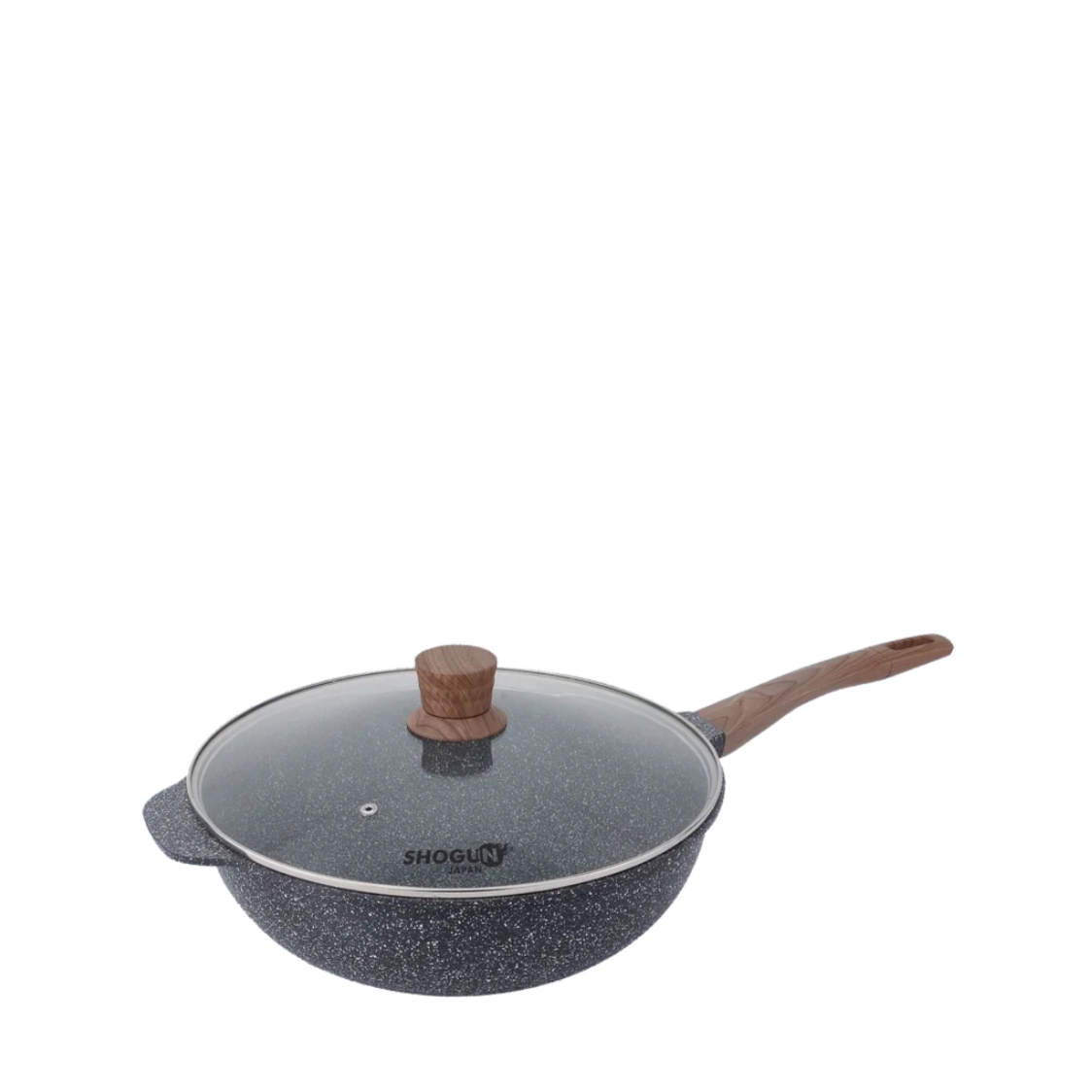 Shogun Midori Granite 32 x 11cm Strifry Wok with Glass Lid with Induction LGAY367372