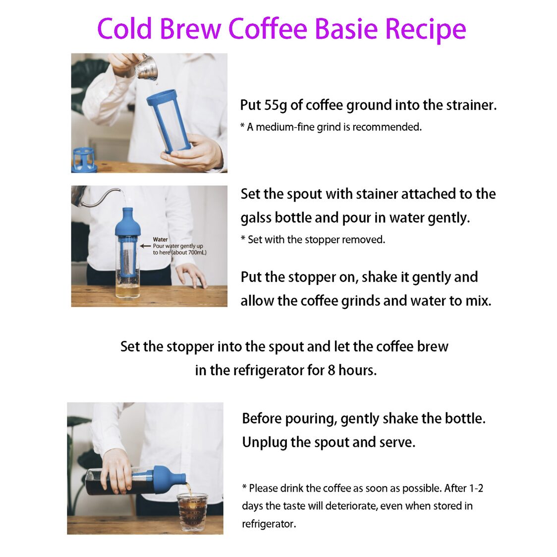 FIC-70 Cold Brew Coffee Basic Recipe - HARIO CO.,LTD.