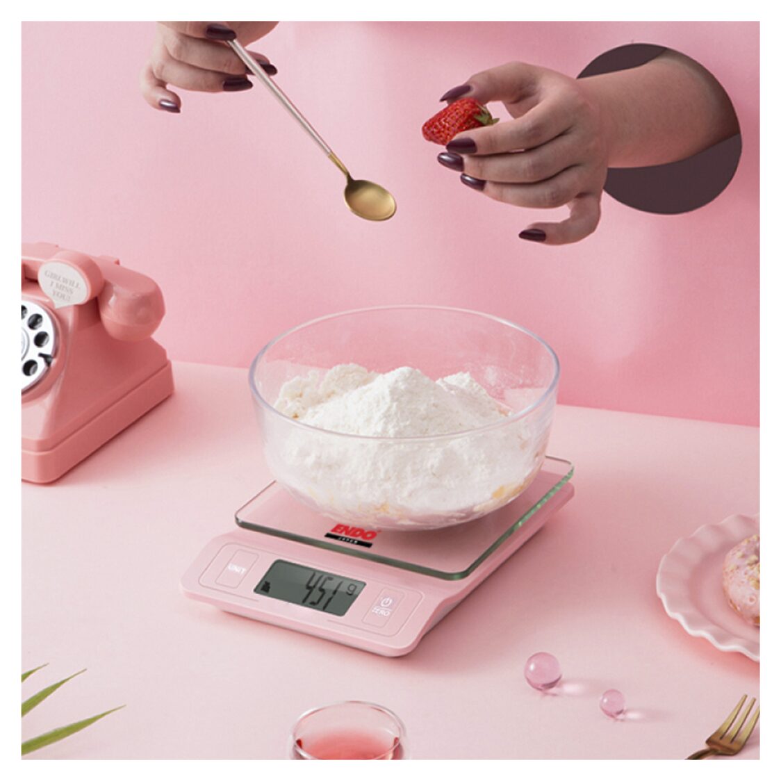 Pink kitchen outlet scale