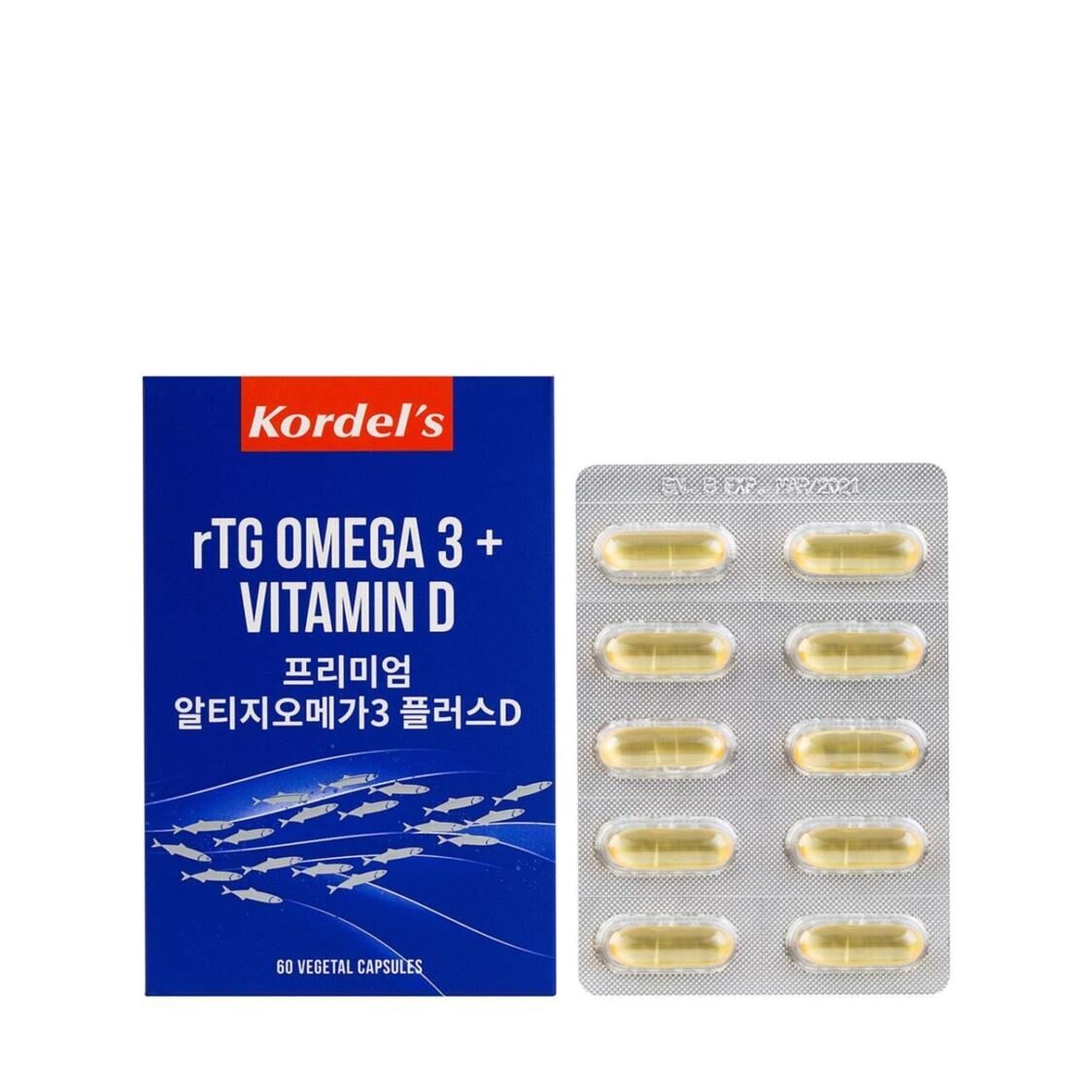 Kordels rTG Omega 3  Vitamin D 60s
