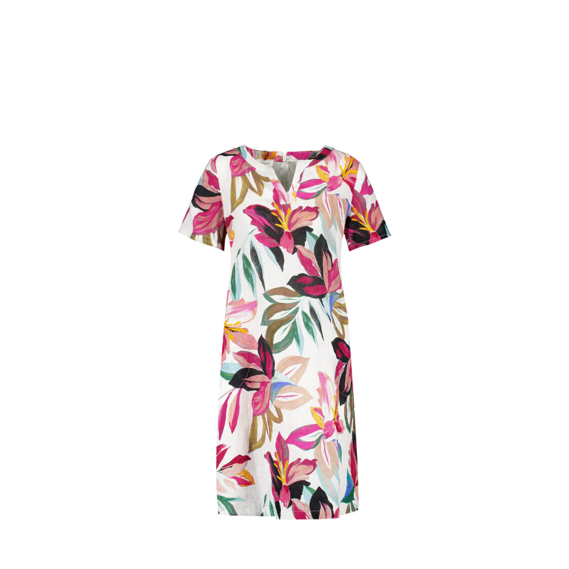 Gerry Weber Linen Dress With A Floral Print - Sustainable Metro ...