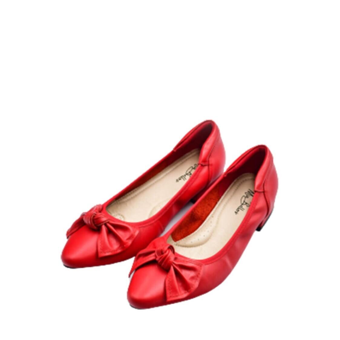 Mia Bellos Comfort Leather Working Pumps Red MB5053