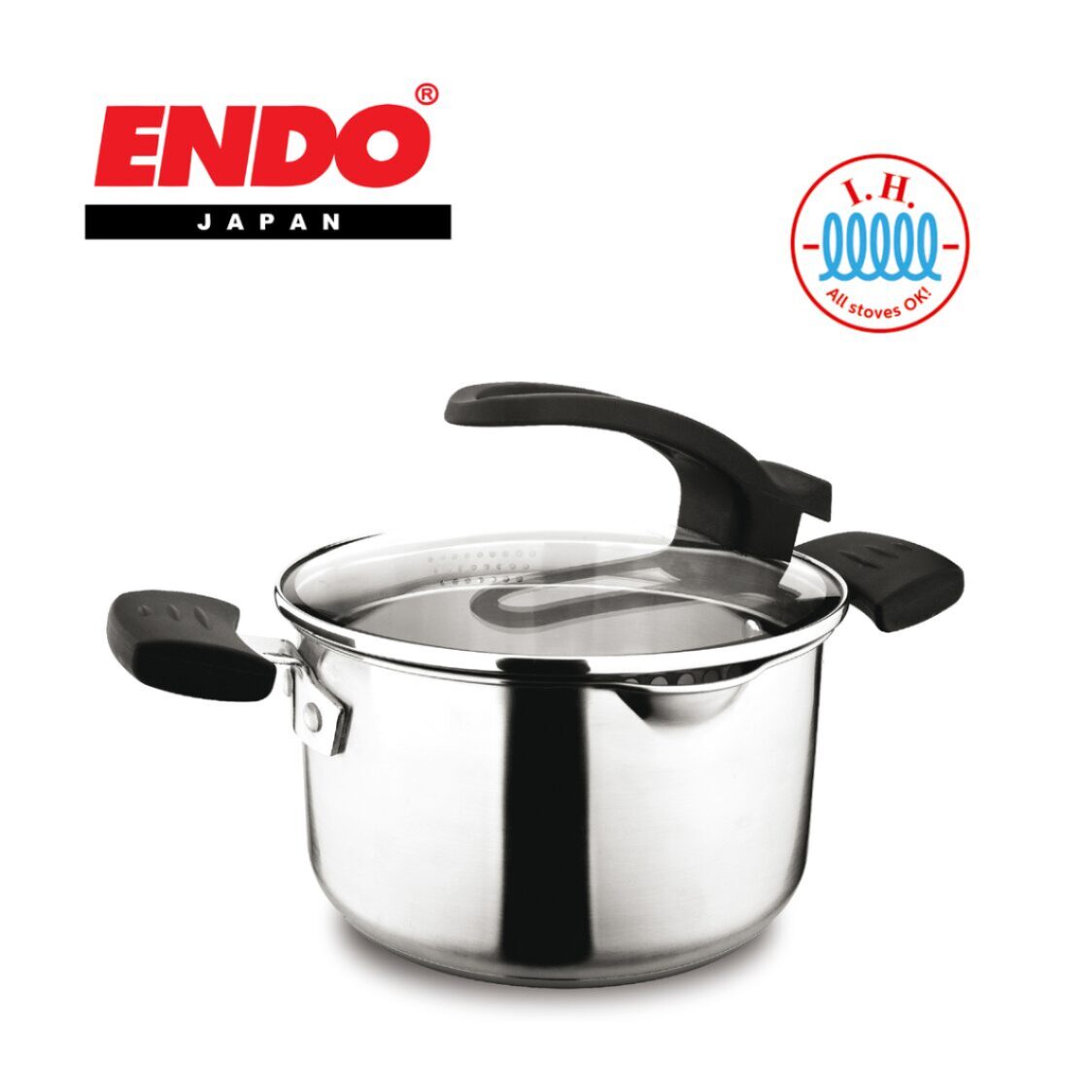 Endo 20cm Stainless Steel Stock Pot With Pour Spouts E-SP20-P
