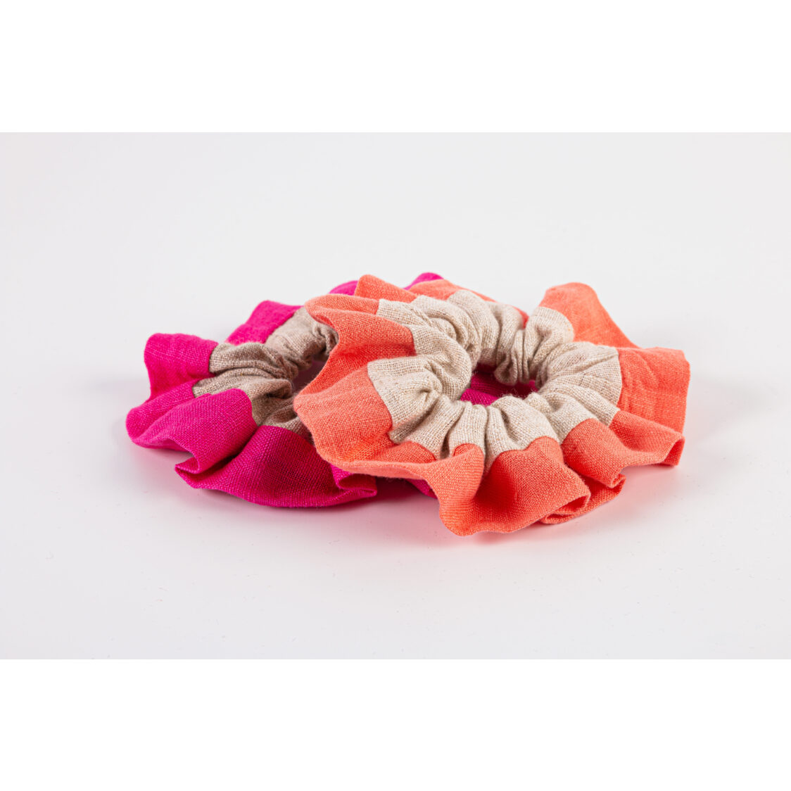 MMaison Handmade Linen Scrunchies - Bundle Of 2