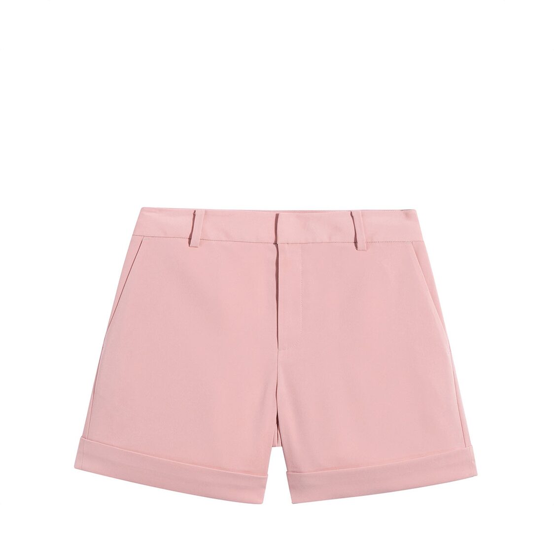 Lily Cuffed High Waist Shorts Pink