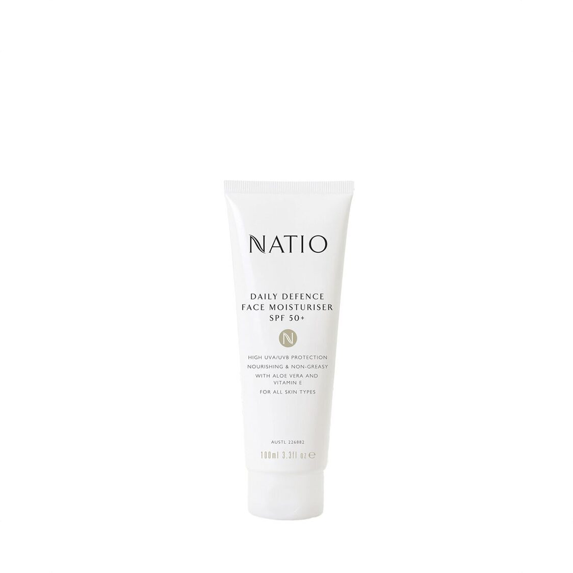 Natio Daily Defence Face Moisturiser SPF 50+ 100ml Metro Department Store