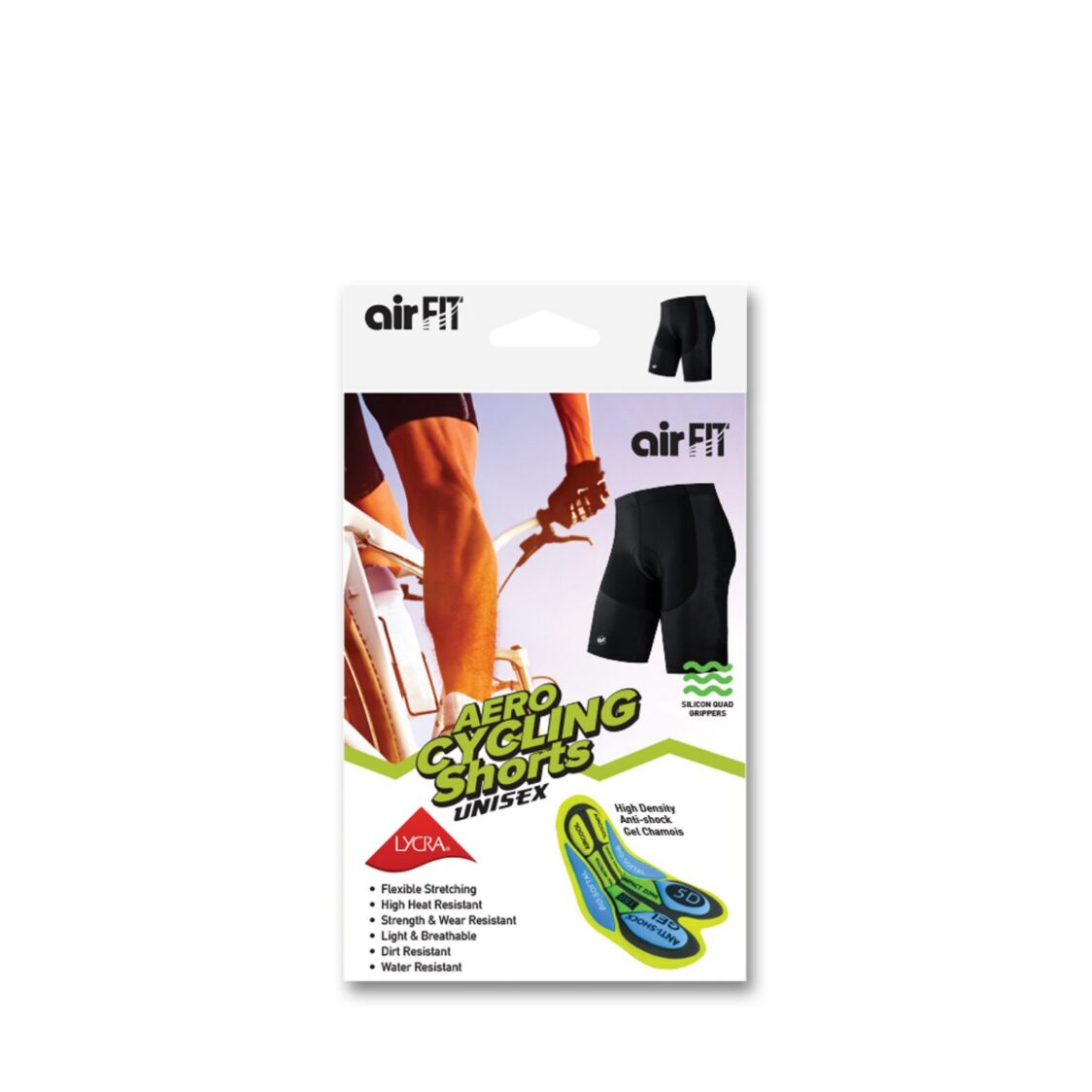 Airfit Aero Cycling Shorts - Black Unisex