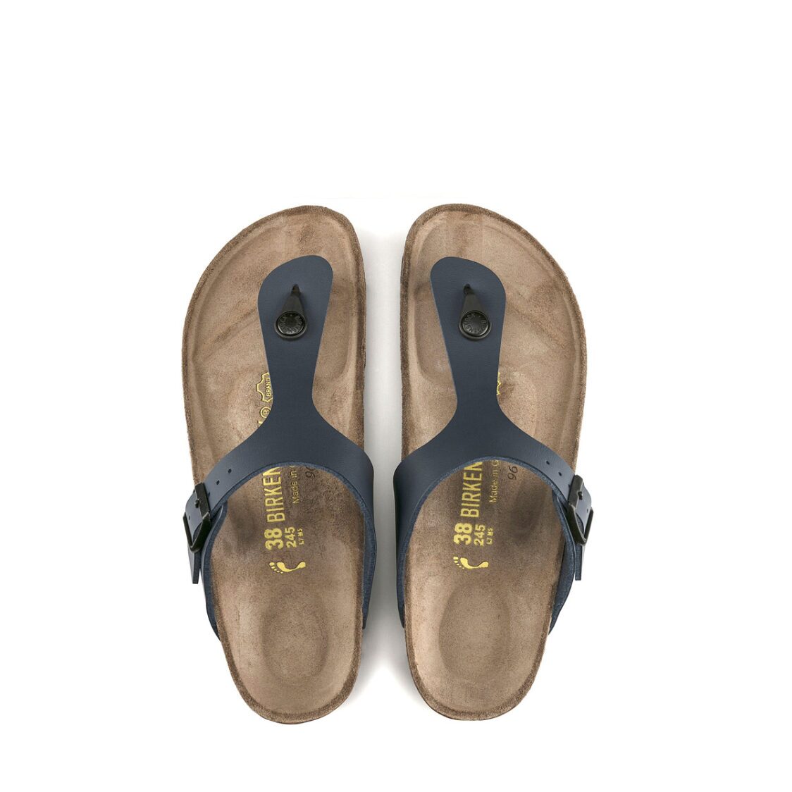 birkenstock gizeh patent blue