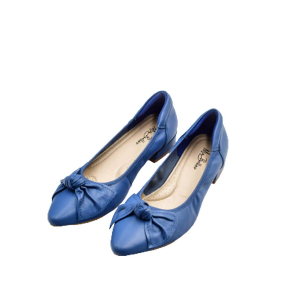 Mia Bellos Comfort Leather Working Pumps Blue MB5053