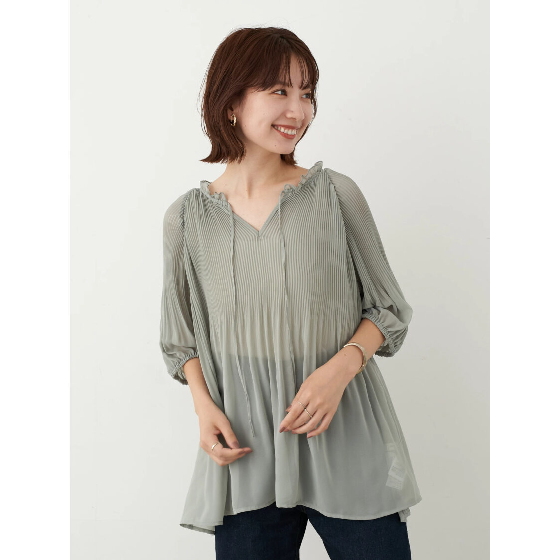 Earth Music  Ecology 2 Way Blouse Mint
