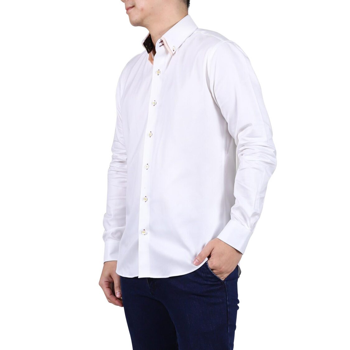 Kiro Long Sleeve Shirt Slim White