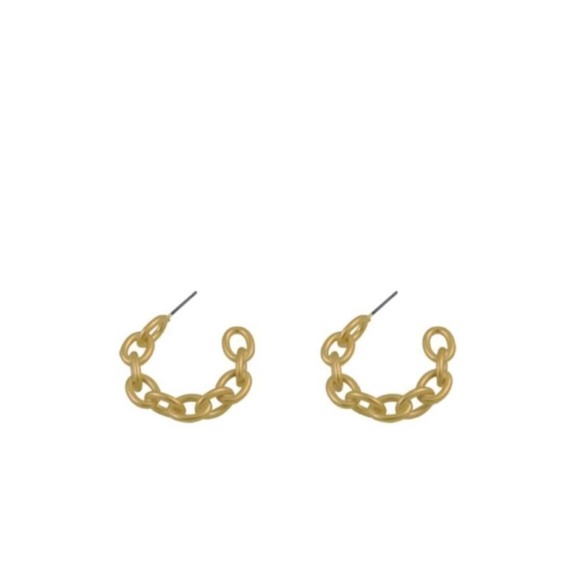 Skeda Thick Chain Hoop Earrings