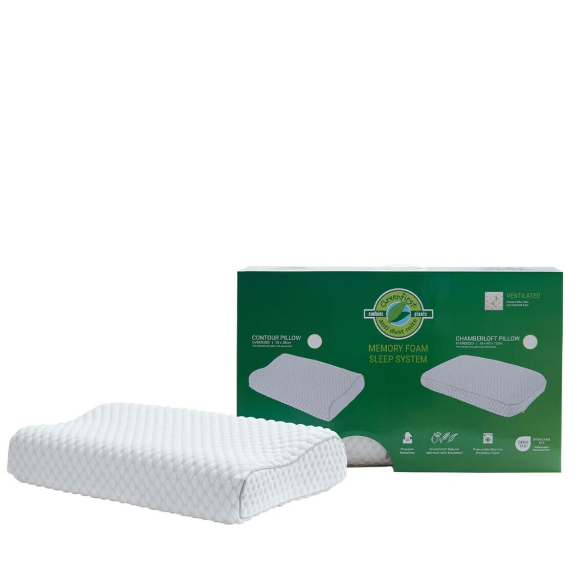 Green First Memory Foam Contour Pillow Metro Department Store