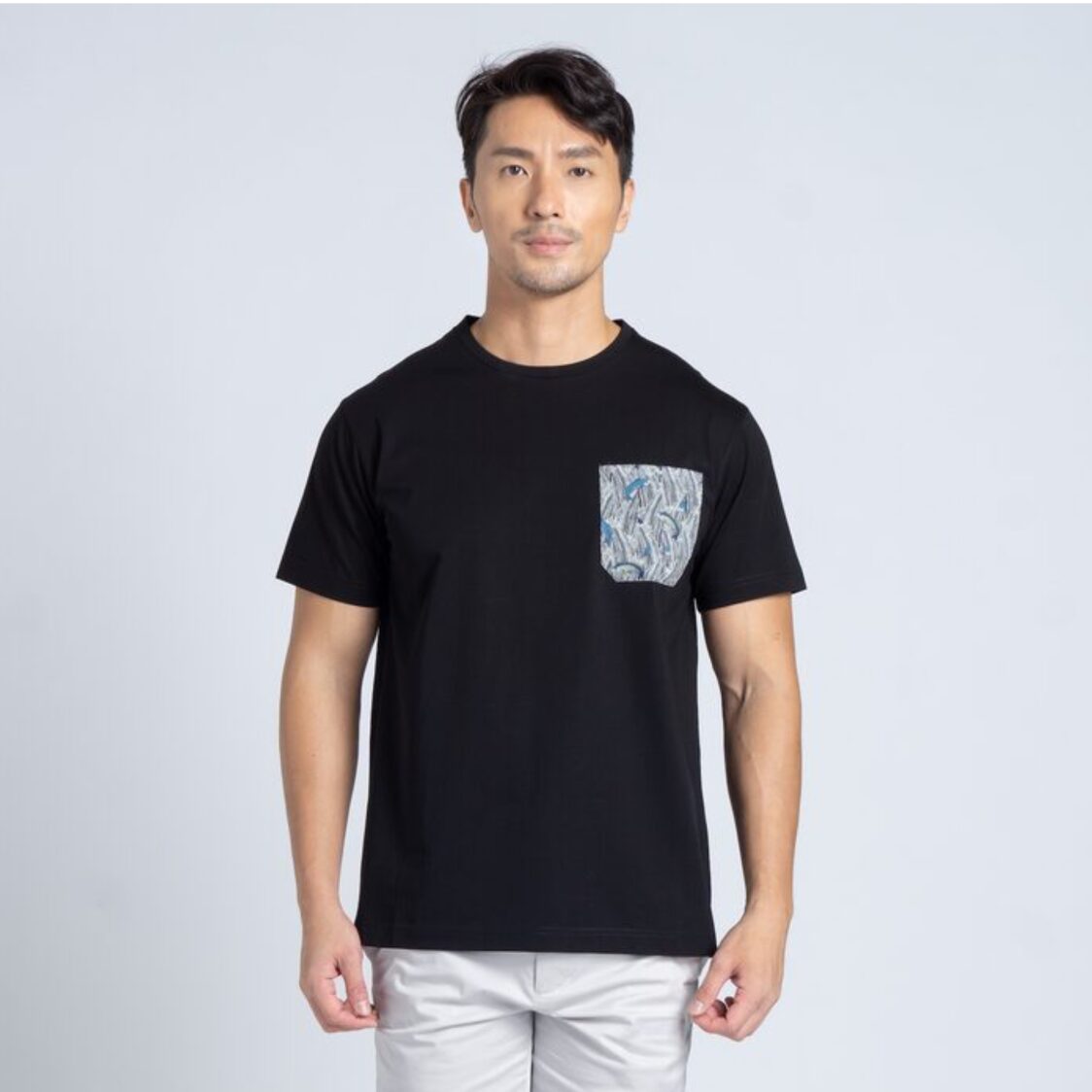 Kurt Woods Made With Liberty Fabric Shiomi Mercerized T-Shirt Black