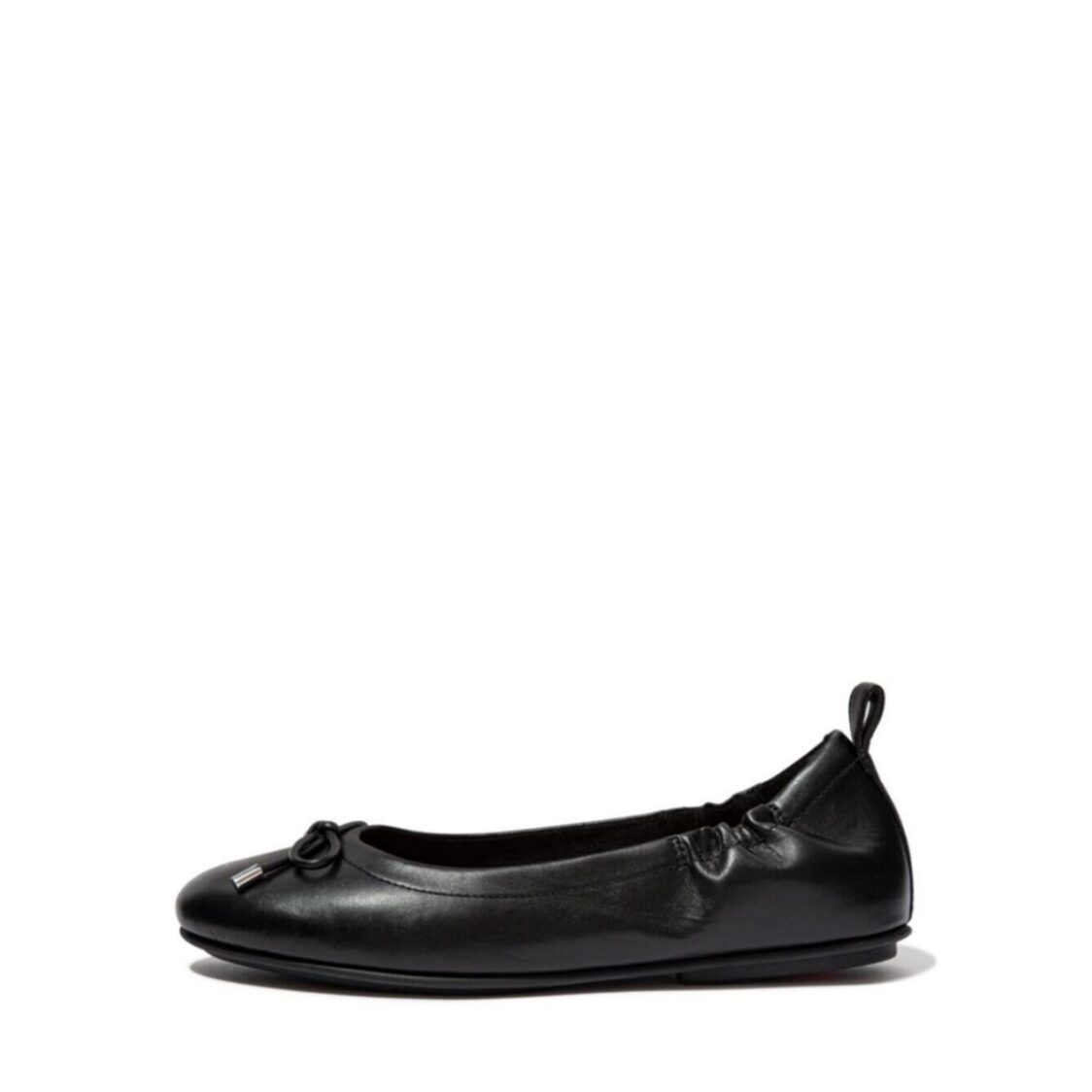 FITFLOP Allegro Bow Leather Ballerinas All Black