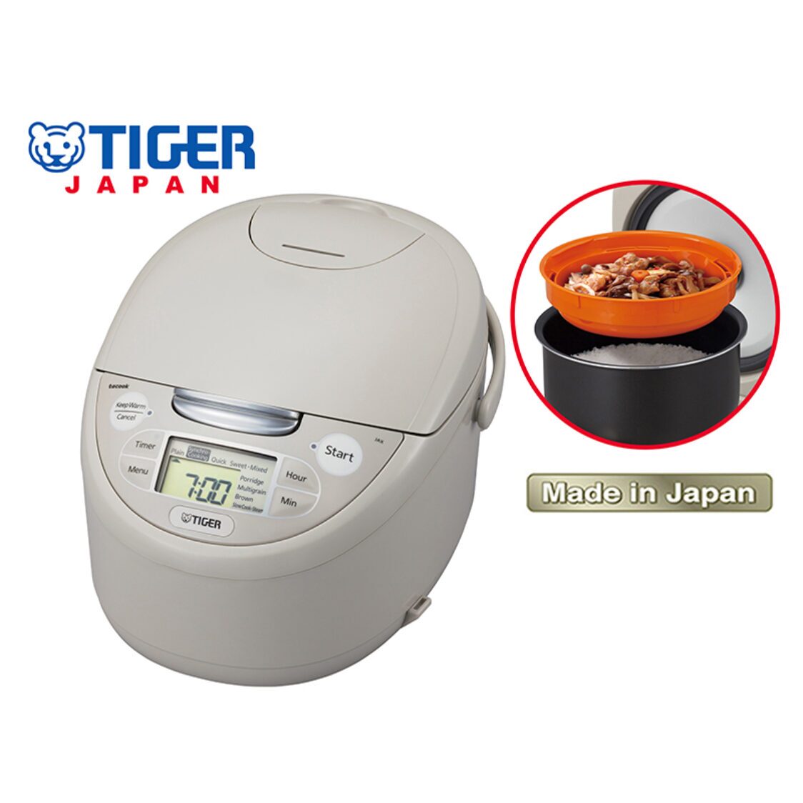 TIGER 18L TACOOK 4-in-1Rice Cooker Made in Japan JAX-R18S