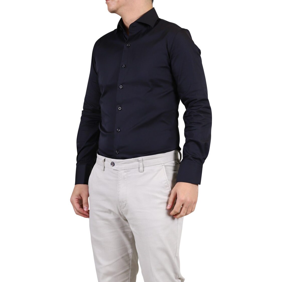 Kiro Long Sleeve Shirt Slim Black
