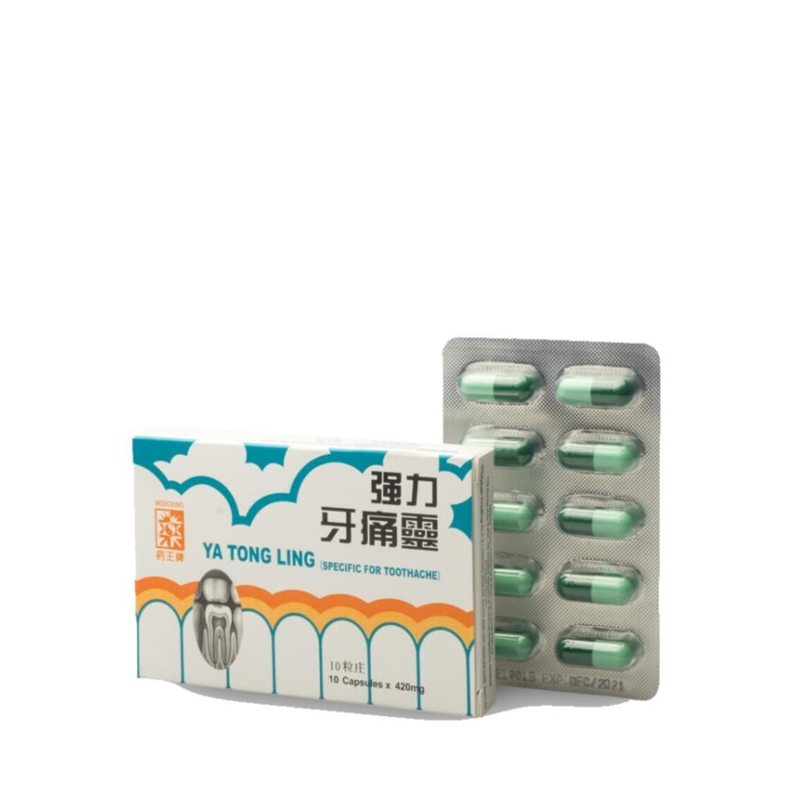Winlykah TCM Mediking Ya Tong Ling Specific For Toothache 420mg x 10 Caps