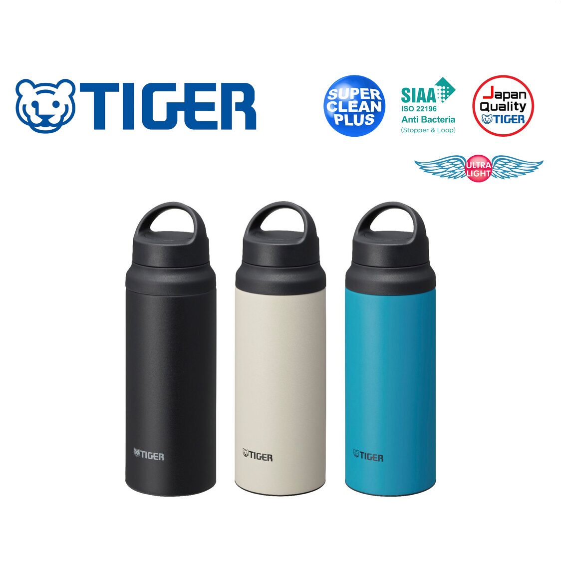 TIGER Simple Lightweight Stainless Steel Vacuum Insulation Cup Arctic Wolf  White 600ml 