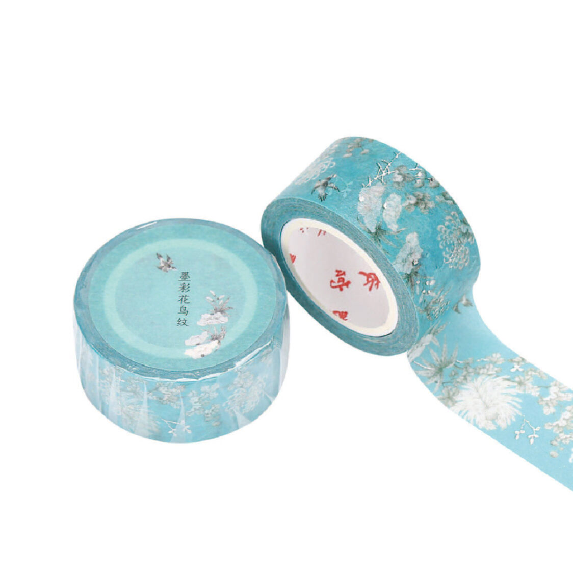 Xuan Culture  Lifestyle Birds and Flowers with Silver Foil Decorative Tape