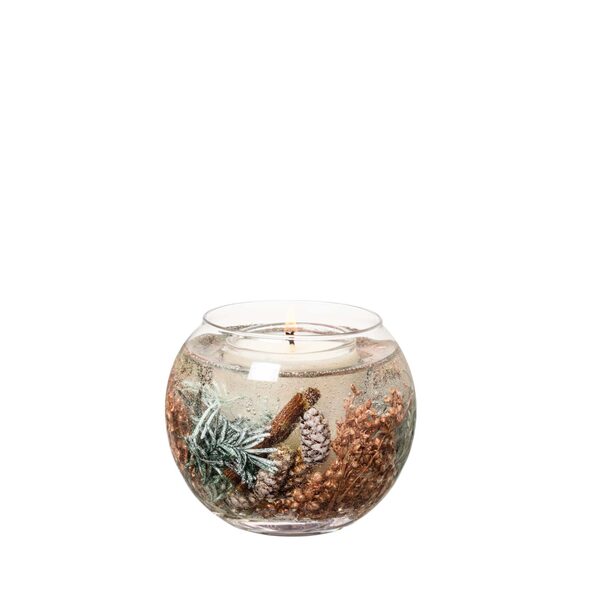 Stoneglow Bougie Gel Gobelet Motif fleurs d'hiver, 16.0000