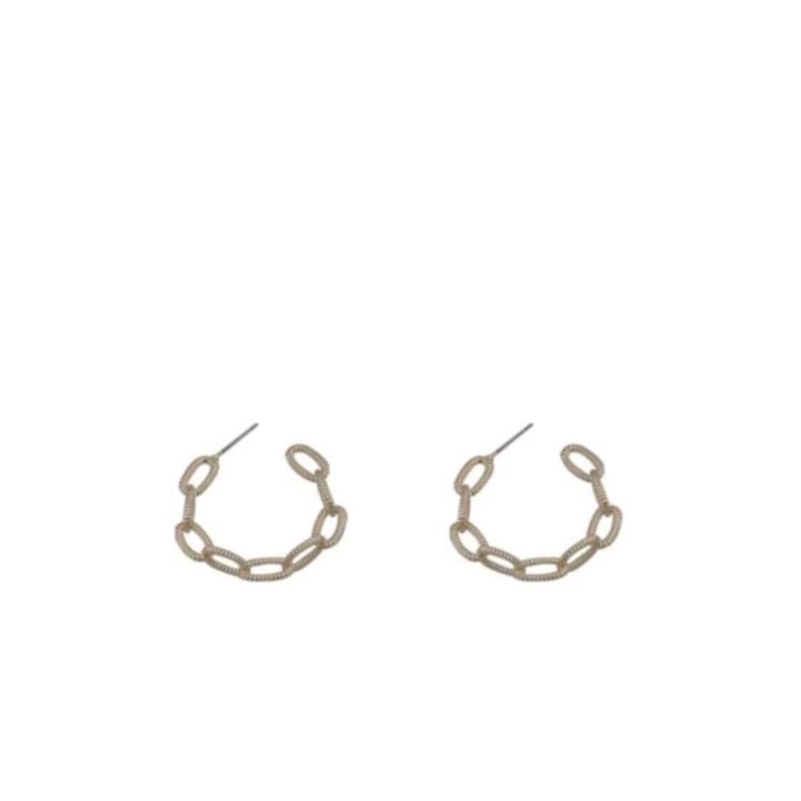 Skeda Thin Chain Hoop Earrings 