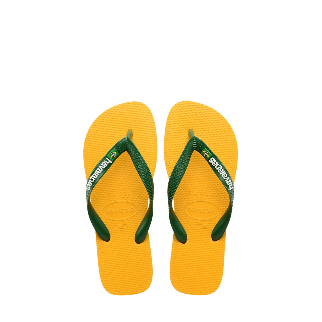 Shop Metro GST Absorb Sale Havaianas Unisex Brasil Logo Pop Yellow Flip Flops Size 434 Metro Departmental Store