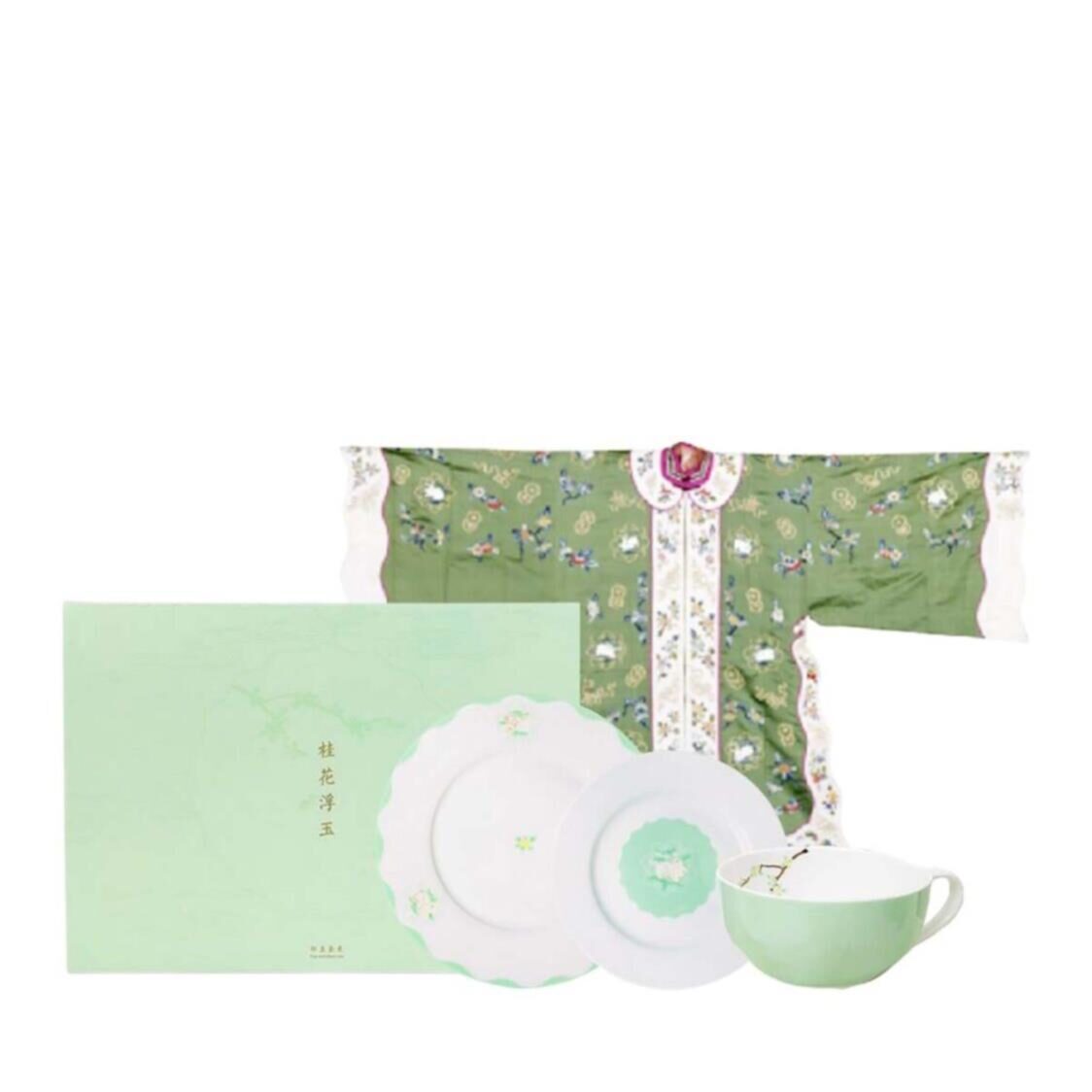 Xuan Culture  Lifestyle Signature Osmanthus and Jade Rabbit Afternoon Porcelain Tea Set