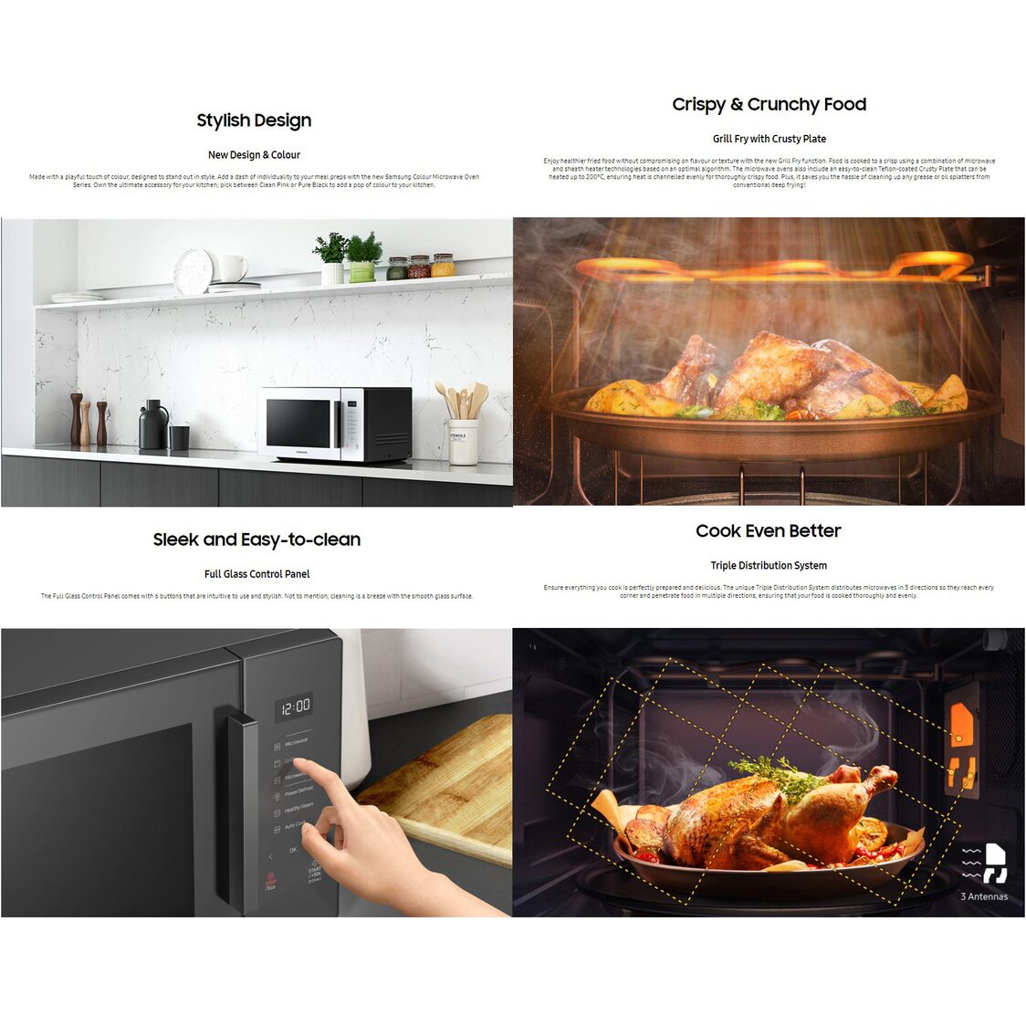 samsung white combination microwave oven and grill