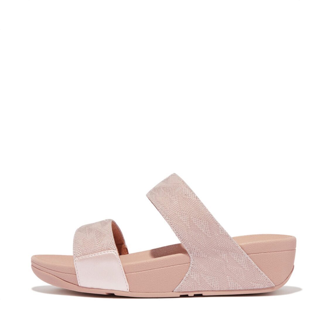 Fitflop Lulu Glitz Slides Pink Salt Metro Department Store