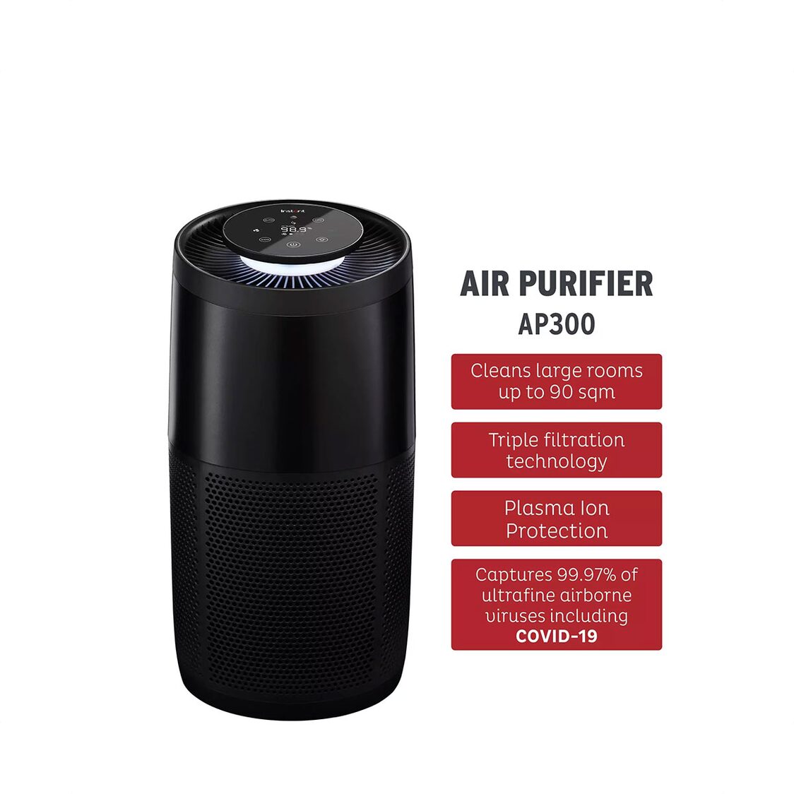 Instant Air Purifier with 3-in-1 Filter  Plasma Ion Technology AP300
