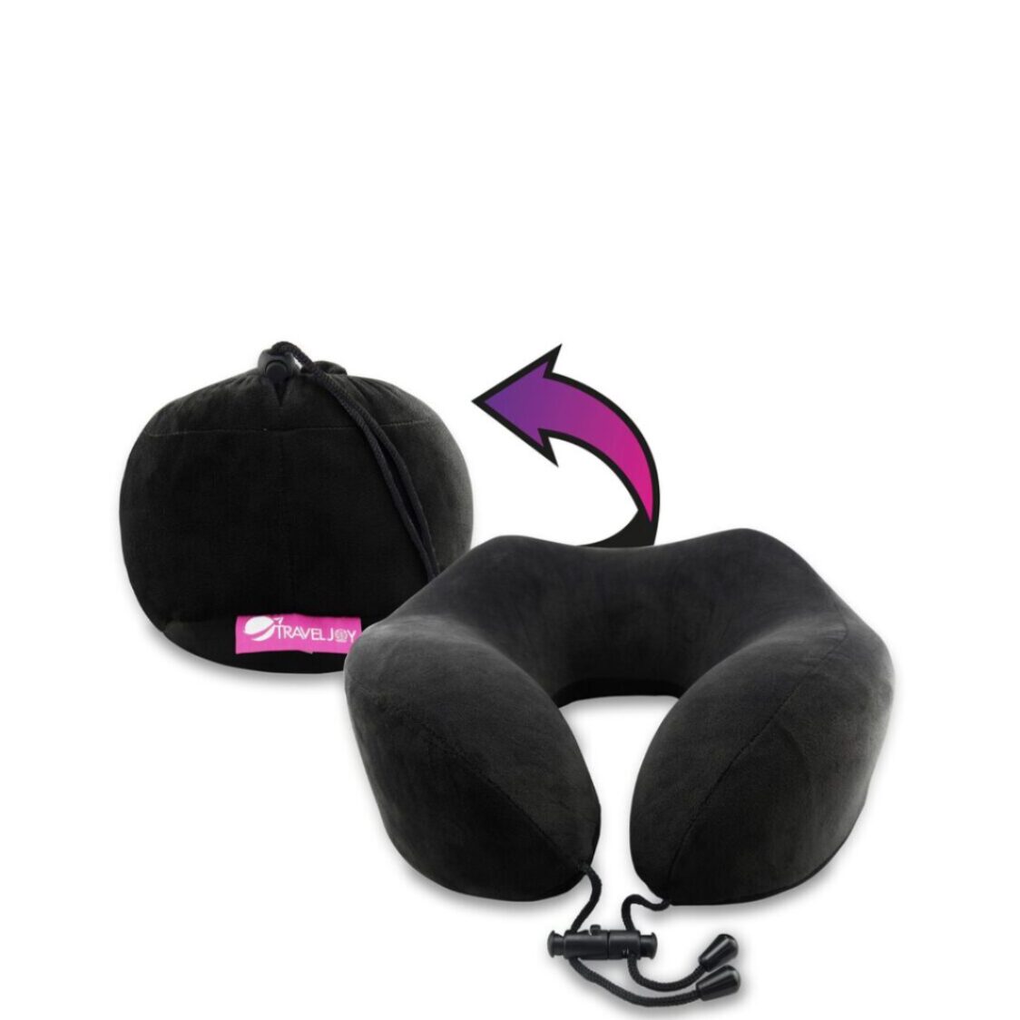Travel Joy Rollable Travel Pillow - Charcoal Grey