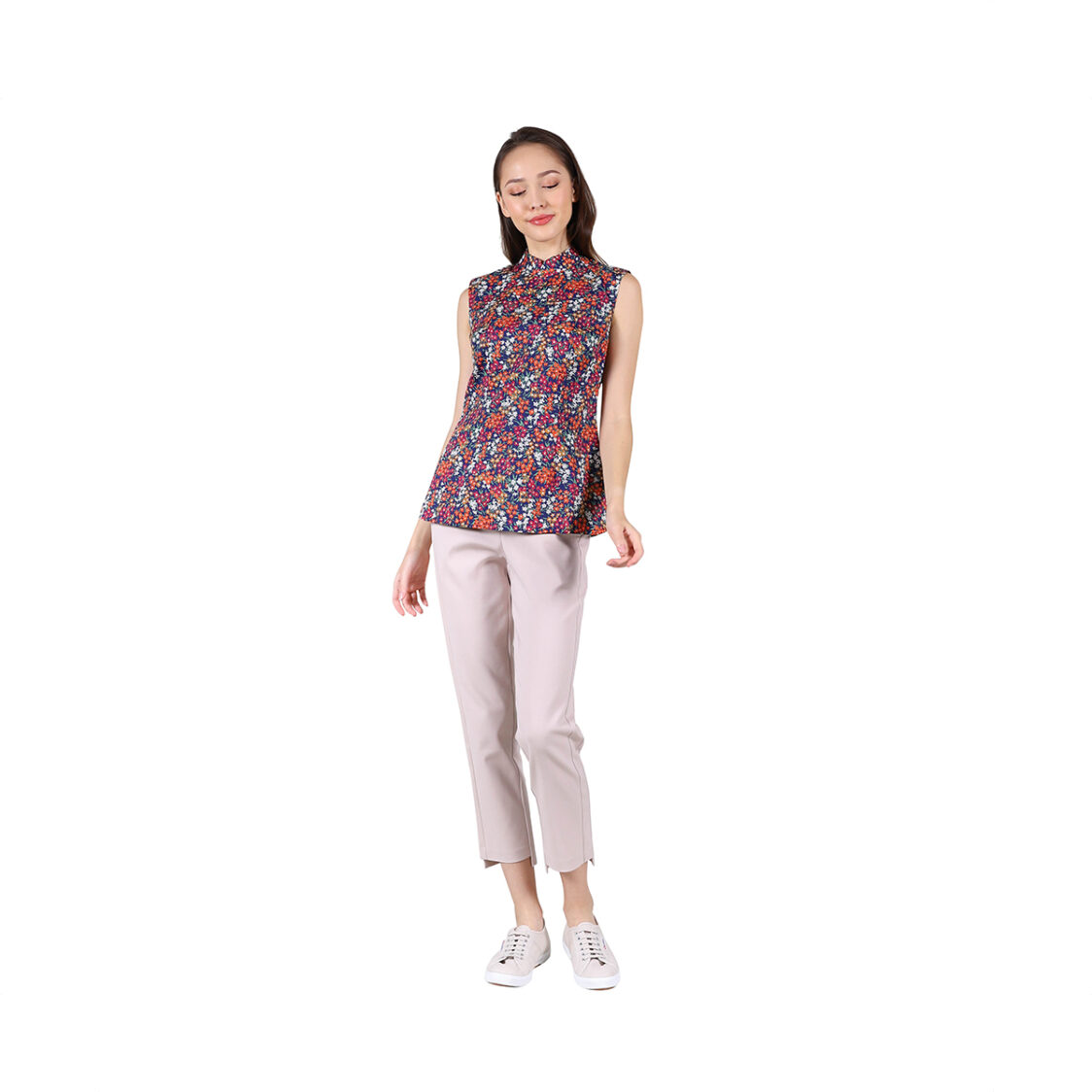 sleeveless cheongsam top