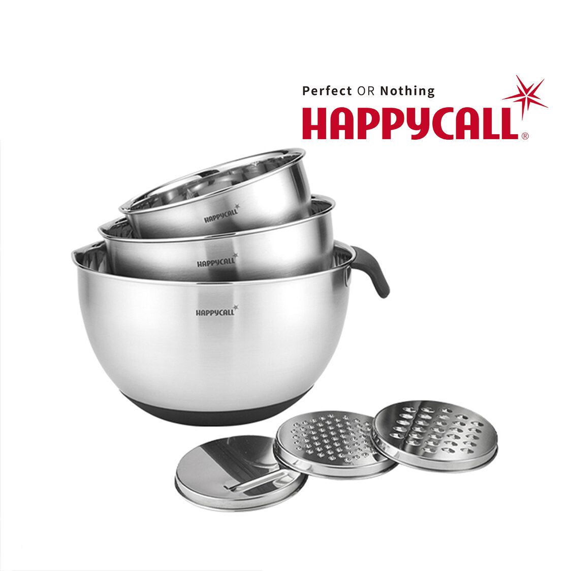 HAPPYCALL 7pc Multi-purpose Mixing Bowls With SlicerGrater Set 4900-0082