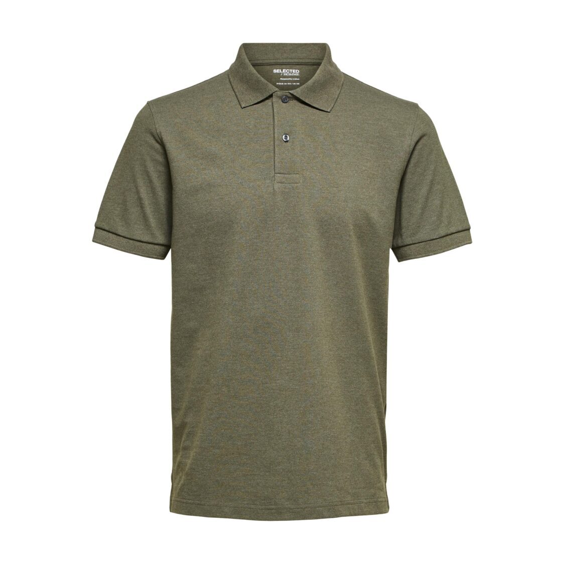 Selected Homme Neo Organic Cotton Short Sleeve Polo Tee Forest Night